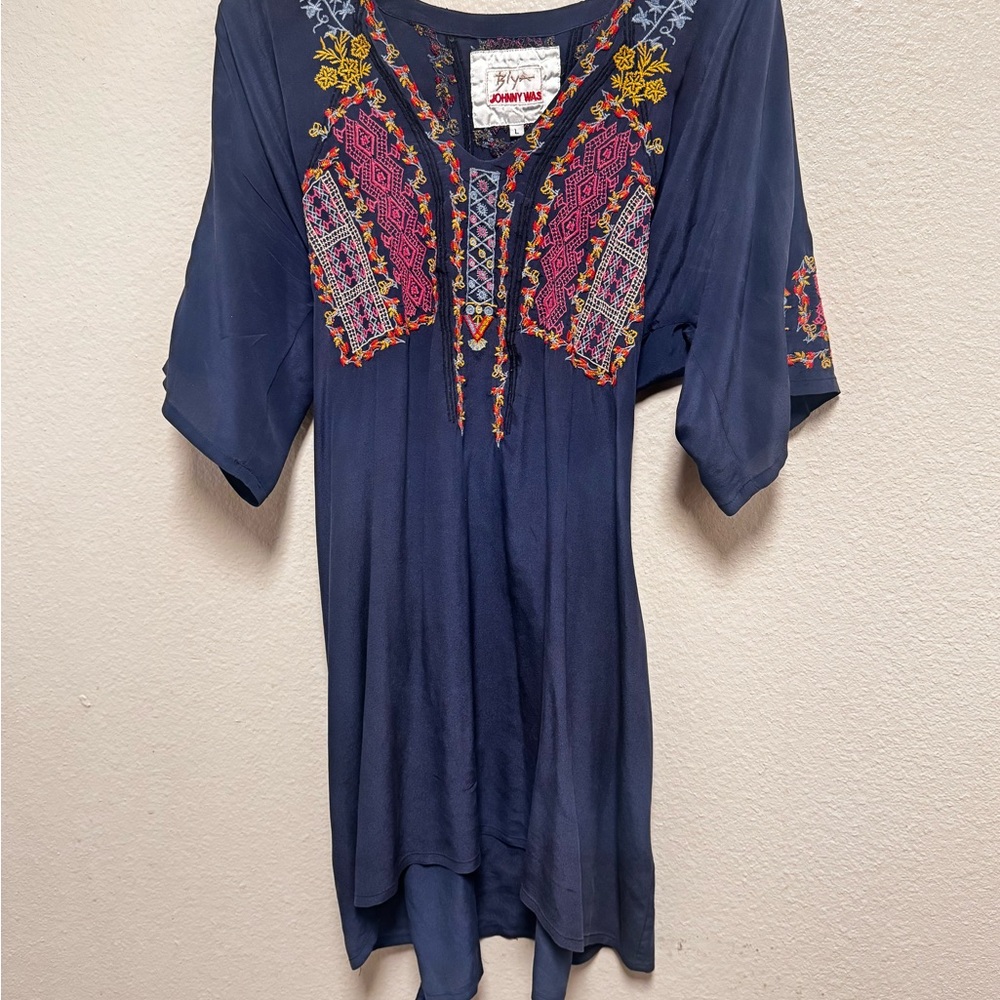 Johnny Was Biya embroidered tunic